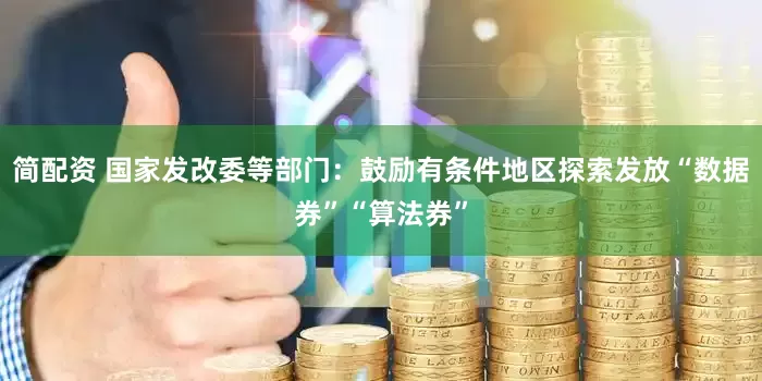 简配资 国家发改委等部门：鼓励有条件地区探索发放“数据券”“算法券”