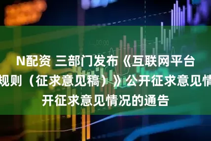 N配资 三部门发布《互联网平台价格行为规则（征求意见稿）》公开征求意见情况的通告